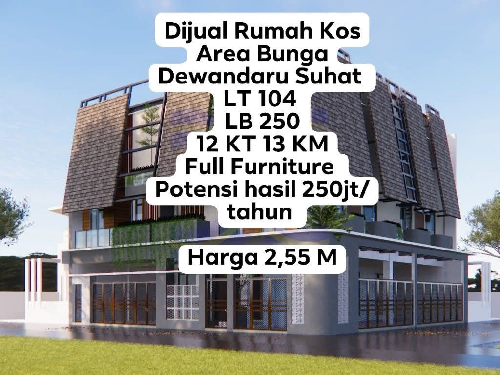 Dijual Rumah Kos Premium  Area Bunga Dewandaru 