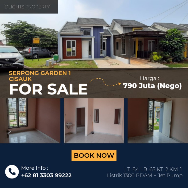 Dijual Rumah Siap Huni di Serpong Garden Cluster 