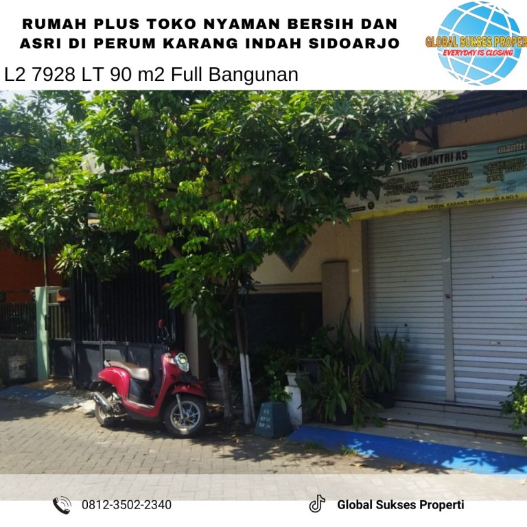 Edisi BU Rumah Plus Toko Strategis di Gedangan 