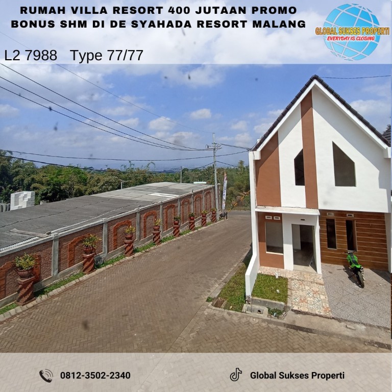 Hunian Villa De Syahada 2 lantai di karangploso 