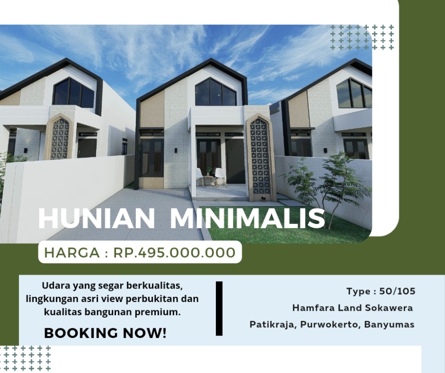 Hunian minimalis konsep villa premium 