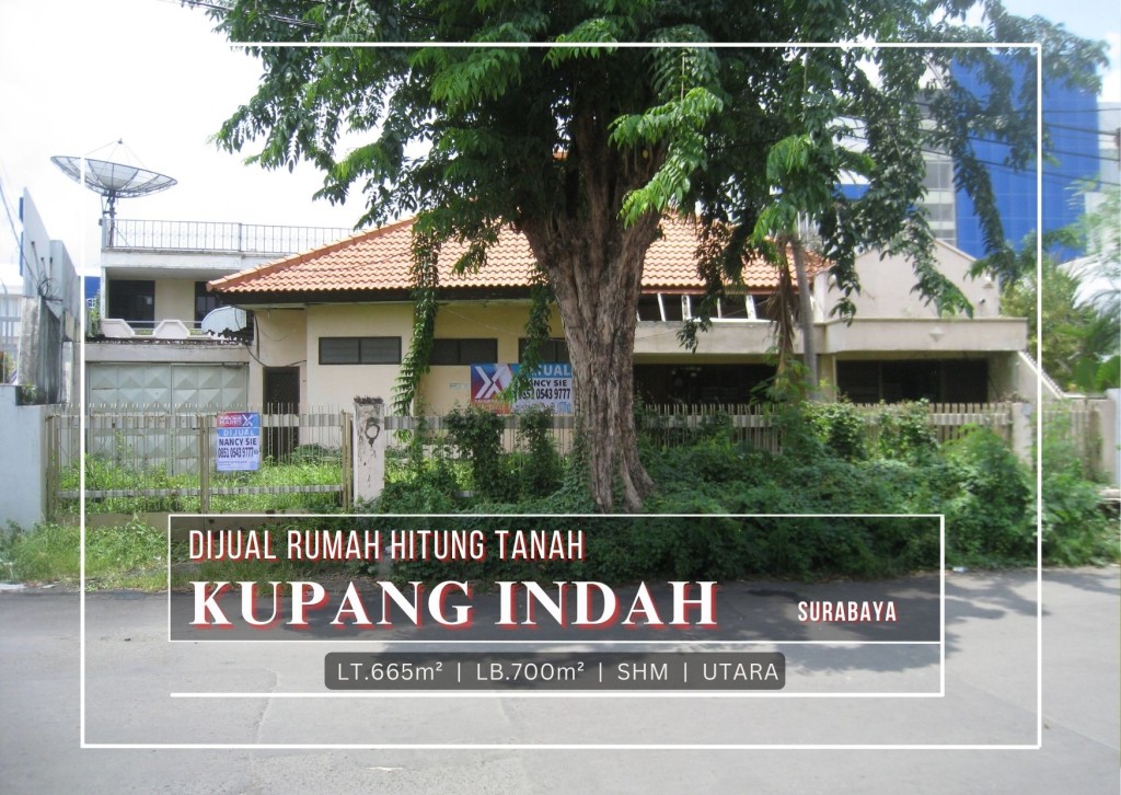 Jual Rumah Hitung Tanah di Kupang Indah I, 