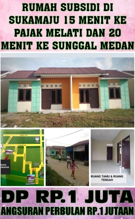 Jual rumah subsidi dp murah daerah sukamaju 10 