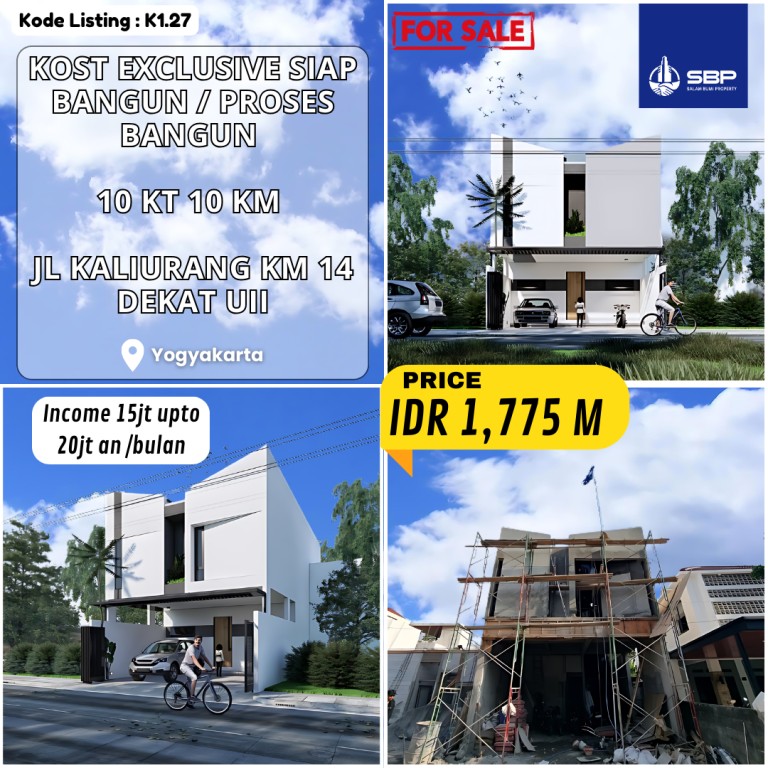 Kost Exclusive 10kt 10km Income 15jt s/d 20jt an 