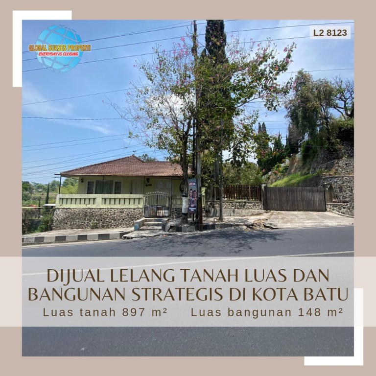 Lelang Tanah dan Rumah Luas Super Strategis di 