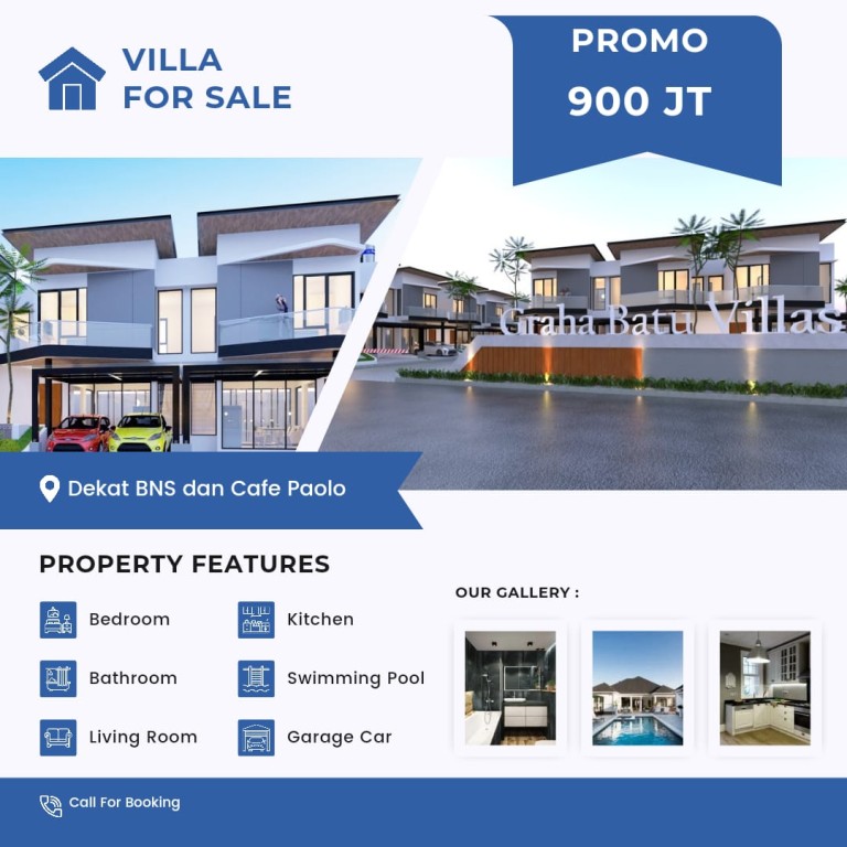 Limited edition villa mewah standar tinggi di 