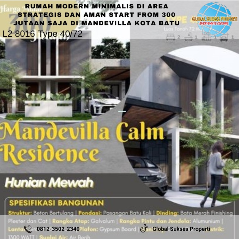 Mandevilla Calm Residence hunian 2 lantai di 