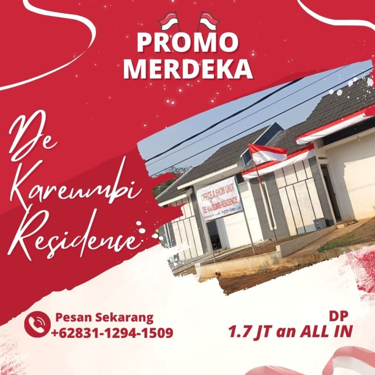 PROMO HUT RI RUMAH SUBSIDI DP 1 JT AN 