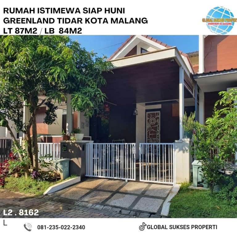 Rumah 2 Lantai Siap Huni di Greenland Tidar Malang 