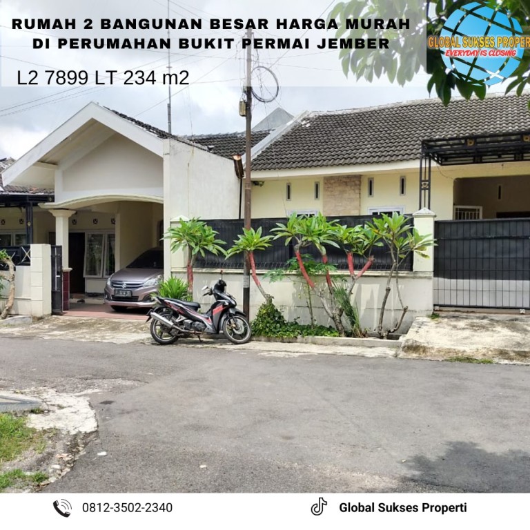 Rumah 2 lantai bagus di perum bukit permai jember 