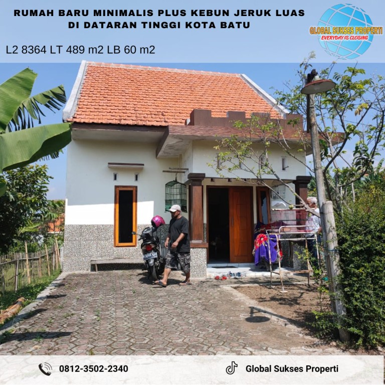 Rumah Area Pegunungan Ada Kebun Jeruk Subur Luas 