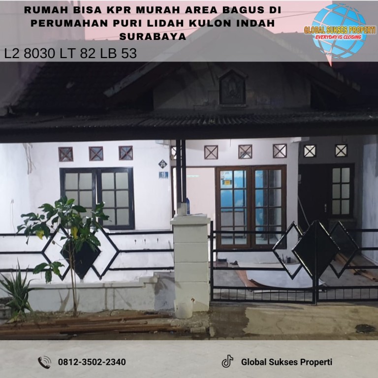 Rumah Bagus dan murah Bisa KPR di Lakarsantri 