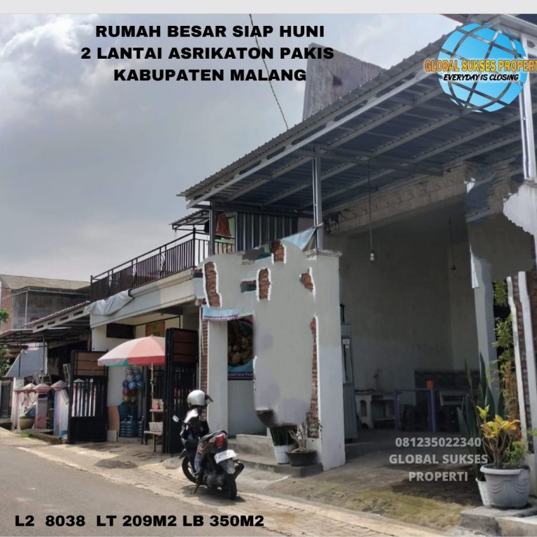 Rumah Besar 2 Lantai siap huni di asrikaton Pakis 