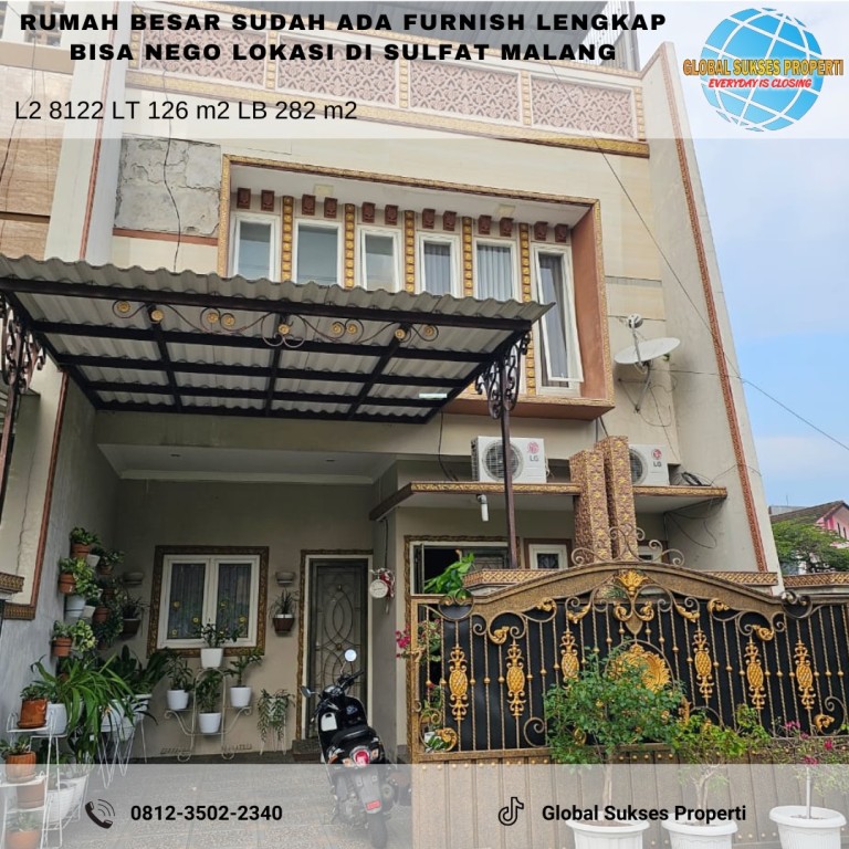 Rumah Besar dan Luas 3 Lantai Full Furnished 