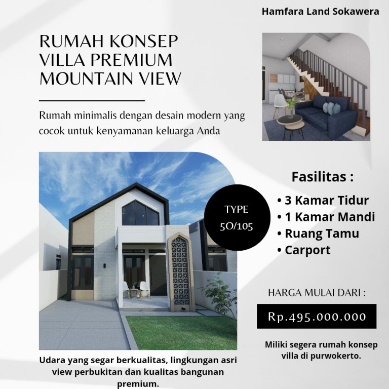 Rumah Konsep Villa Premium Mountain View 