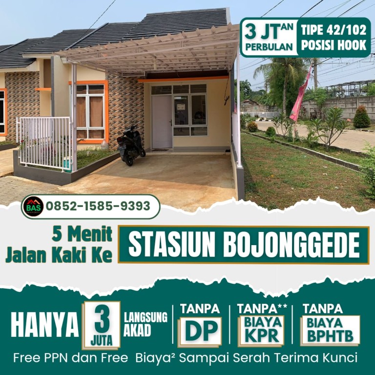 Rumah Selangkah Dari St. Bojonggede Prima Bojong 