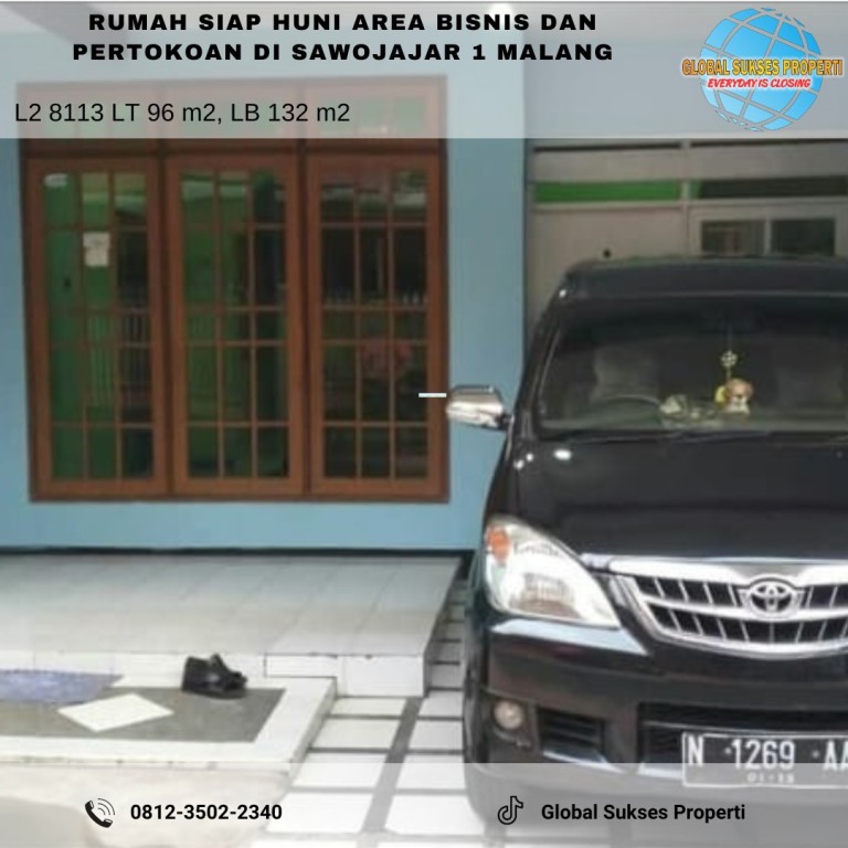 Rumah Siap Huni Akses Mobil Dekat Kawasan Bisnis 