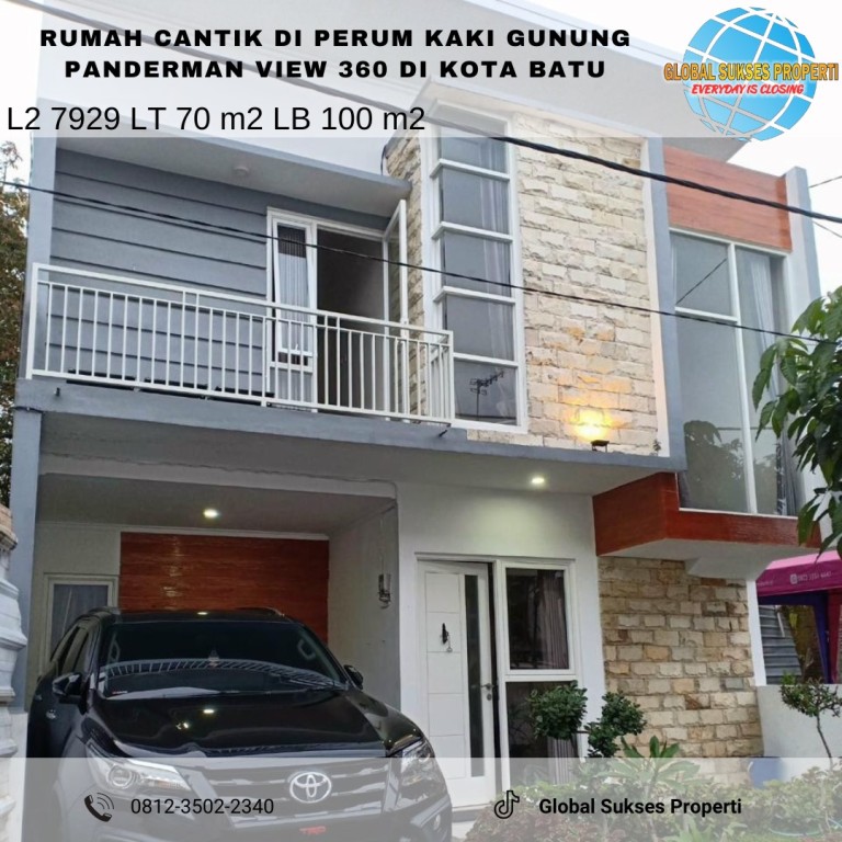 Rumah bagus 2 lantai Parama Panderman kota Batu 