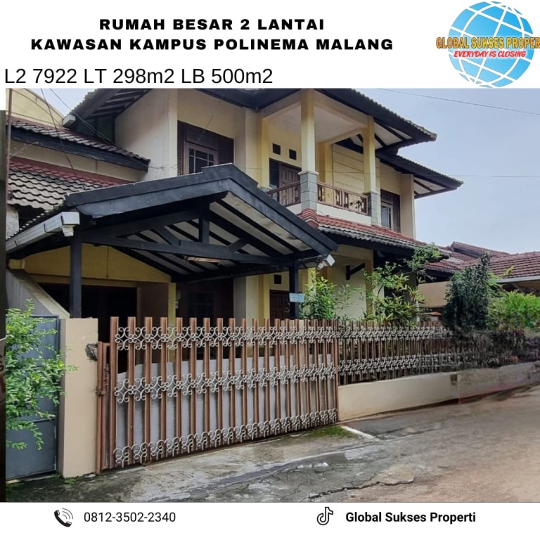 Rumah model lama bagus terawat di Lowokwaru kota 