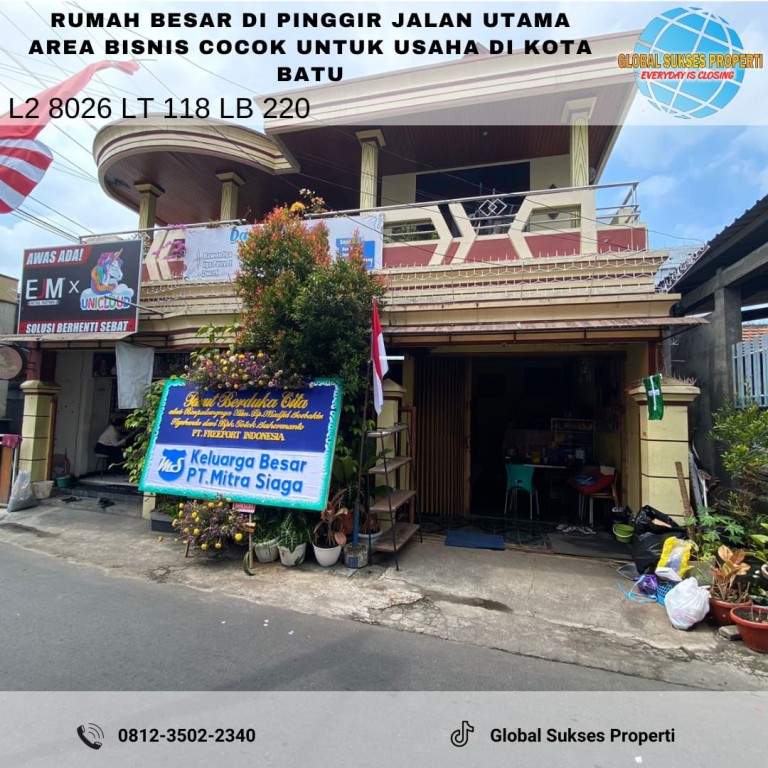 Rumah poros jalan cocok untuk usaha di sisir Kota 