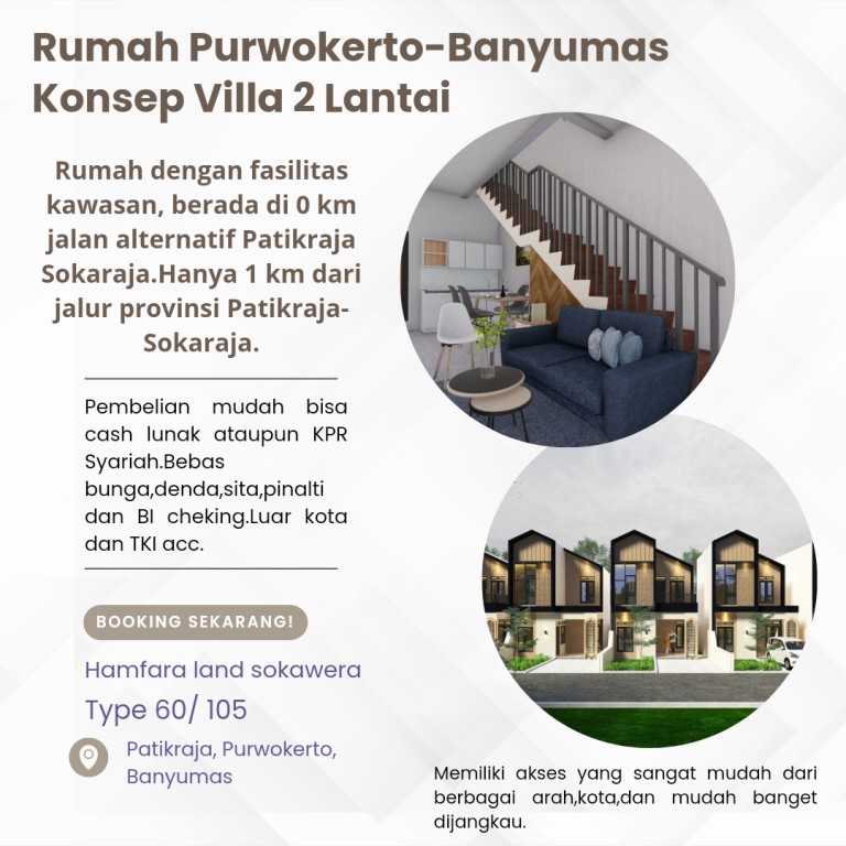 Rumah purwokerto-banyumas konsep villa 2 Lantai 