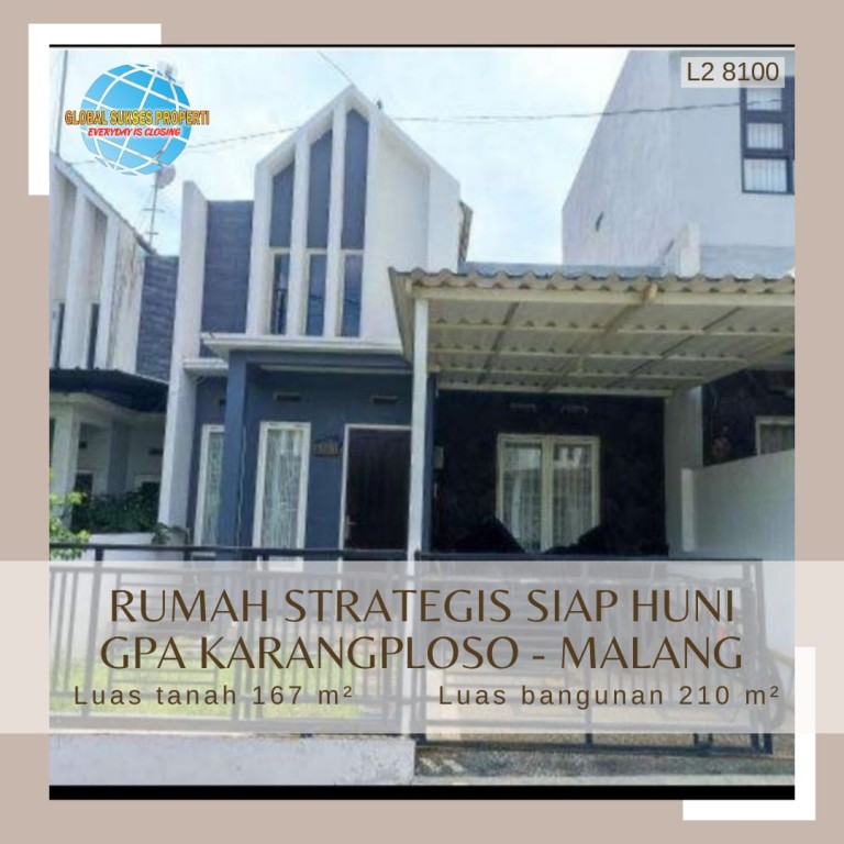 Rumah strategis dan siap Huni di GPA Karangploso 