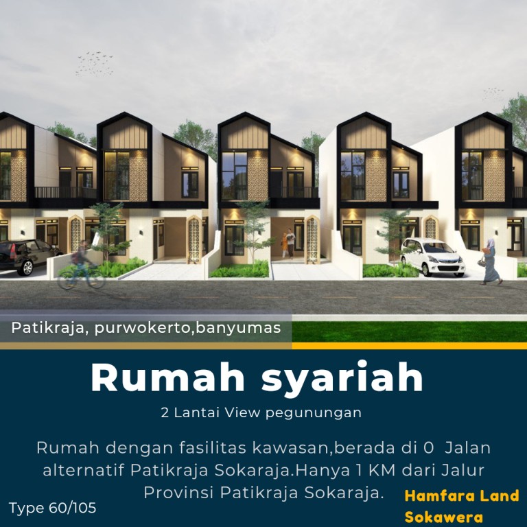 Rumah syariah 2 Lantai View pegunungan 