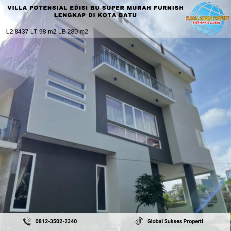 SALE Villa BU Termurah Plus Furnish Di Kota Batu 