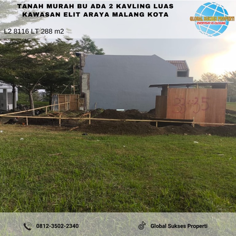 TANAH 2 KAVLING HARGA ISTIMEWA DI BLIMBING KOTA 