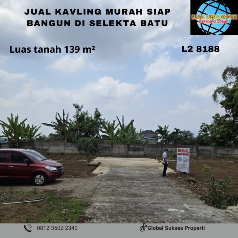 TANAH KAVLING HARGA ISTIMEWA DI TULUNGREJO KOTA 