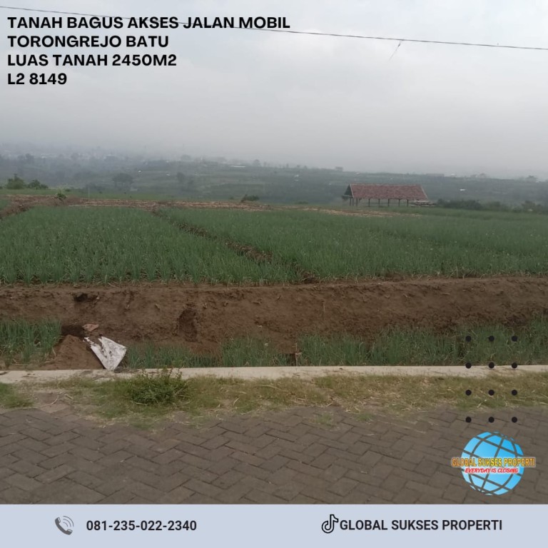 TANAH SAWAH SUBUR HARGA ISTIMEWA DI JUNREJO KOTA 