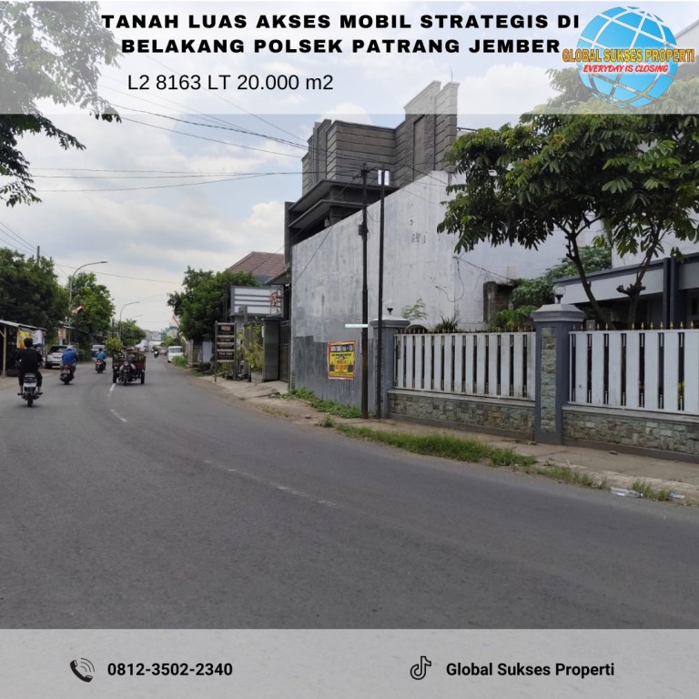 Tanah Luas Strategis Di Jalan Utama Belakang 