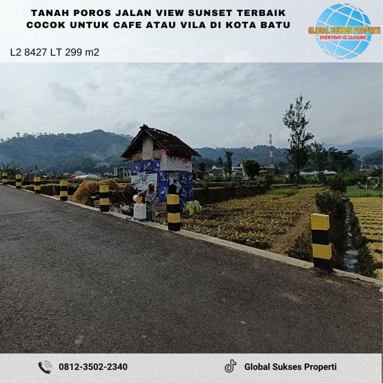 Tanah Poros Jalan View Sunset Murah Strategis di 