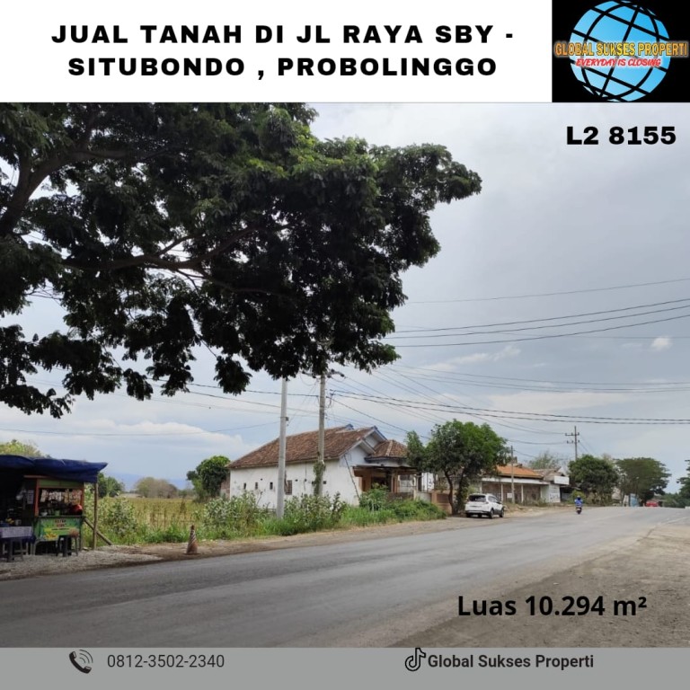 Tanah Strategis Poros Jalan Raya Paiton 