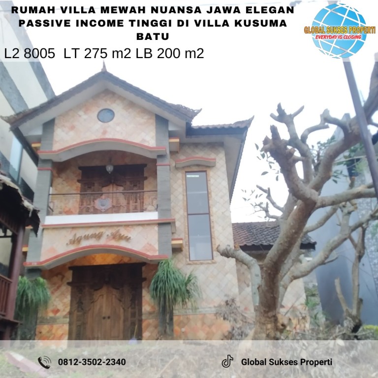 Villa Nuansa Jawa Elegan Tenang Sejuk Cocok Untuk 