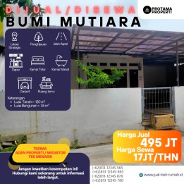 DIJUAL/DISEWAKAN RUMAH BUMI MUTIARA