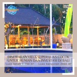 DISEWAKAN VILA LENGKAP FURNISHED PER TAHUN DI KLUNGKUNG BALI.