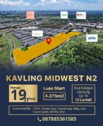 Dijual Kavling Komersial BSD City, Kavling Midwest N2, Jln BSD Boulevard Ut