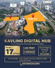 Dijual Kavling Komersial Digital Hub, Jln Damai Foresta, BSD City