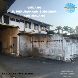 GUDANG BESAR LAHAN LUAS HARGA ISTIMEWA DI SINGOSARI MALANG.