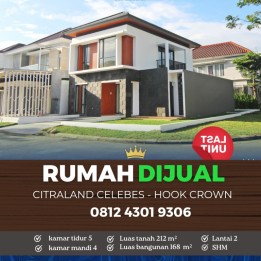 JUAL RUMAH CITRALAND CELEBES TIPE CROWN HOOK HERTASNING MAKASSAR GOWA SULAW