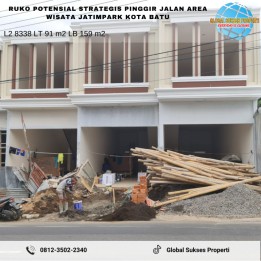 Jual Cepat Ruko Potensial Poros Jalan Utama Area Wisata Kota Batu