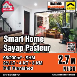 Jual Rumah Full Furnished Smart Home di Sayap Pasteur