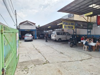 Jual Tanah Pinggir Jalan + Bangunan (Bengkel Mobil) Tanpa Perantara