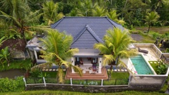 Jual Villa View Sawah Hutan Tampaksiring Dekat Ubud Full Furnished 2 Kamar