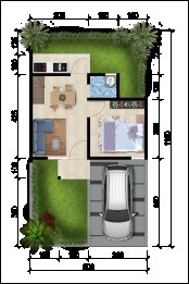 Minimalis Dua Lantai Lokasi di Ahsana Kediri