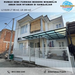 RUMAH BAGUS SEMI FURNISHED HARGA BAGUS DI KEDUNGKANDANG KOTA MALANG.