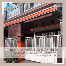 Rumah 2 Lantai Full Furnished Strategis di Blimbing Malang