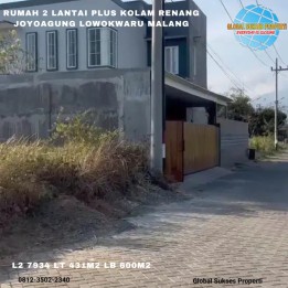 Rumah 3 Lantai Cantik Desain Elegan Plus Kolam Tengah Kota Malang
