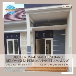 Rumah Baru renovasi murah di perumahan BTU Malang